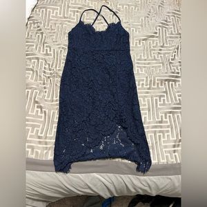 Lulu’s navy blue lace dress